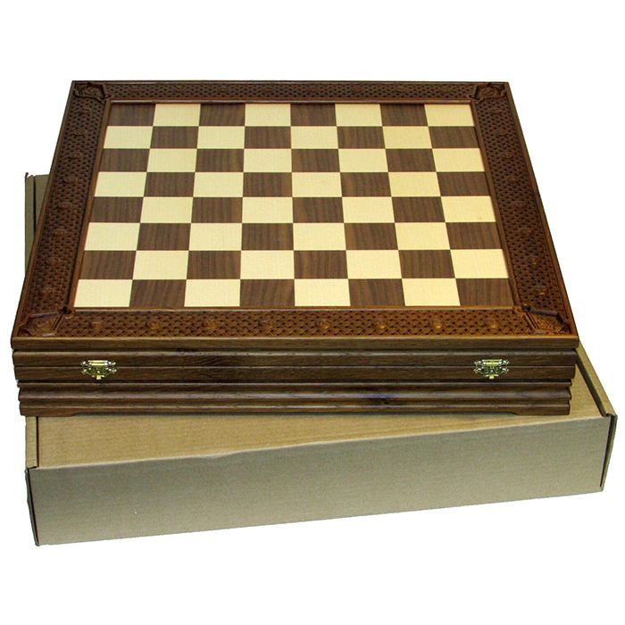 Collectible chess set "Football - Dynamo" on an oak board