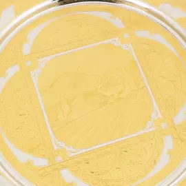 Тарель украшенная "Винодельня" с яшмой, Златоуст