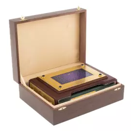 Коран в пенале "Вечная Мудрость" с четками из тигрового глаза, Златоуст