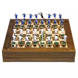 Collectible chess set "Football - Zenit" on an oak board