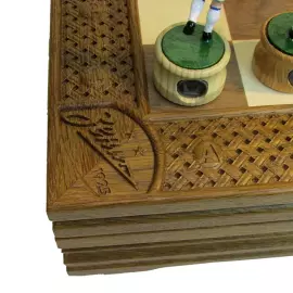 Collectible chess set "Football - Zenit" on an oak board