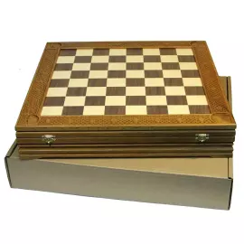 Collectible "Basketball - Unics" chess set on an oak board