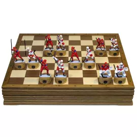 Шахматы коллекционные "Хоккей - Локомотив" на дубовой доске