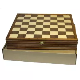 Collectible chess set "Hockey - Metallurgist" on an oak board