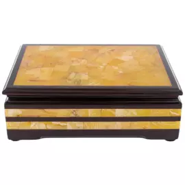 Шкатулка из янтаря "Мозаика" большая