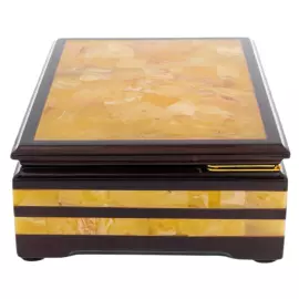 Шкатулка из янтаря "Мозаика" большая