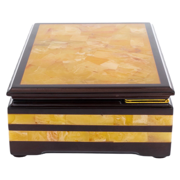 The Mosaic amber casket is large