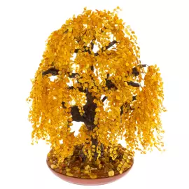 Дерево из янтаря "Ива плакучая"