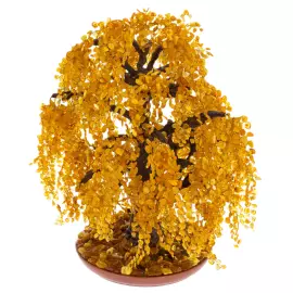 Дерево из янтаря "Ива плакучая"