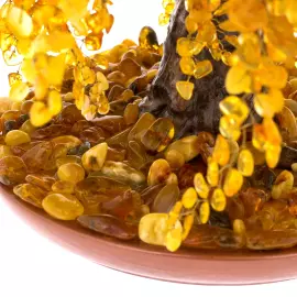 Дерево из янтаря "Ива плакучая"
