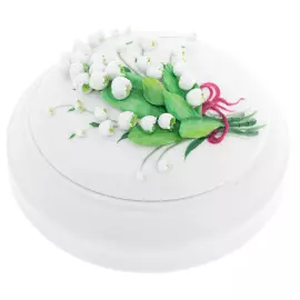 Шкатулка фарфоровая "Надежда. Ландыш летний" средняя