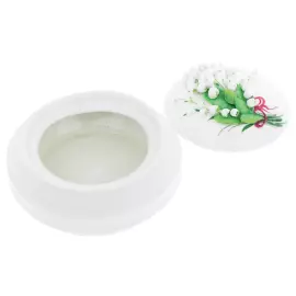 Шкатулка фарфоровая "Надежда. Ландыш летний" средняя