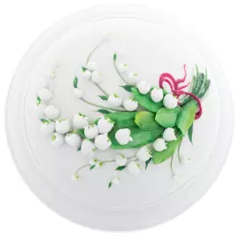 Шкатулка фарфоровая "Надежда. Ландыш летний" средняя