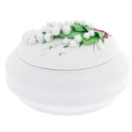 Шкатулка фарфоровая "Надежда. Ландыш летний" средняя