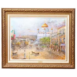 Авторская картина маслом "Остоженка"