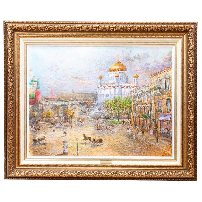 The author's oil painting "Ostozhenka"