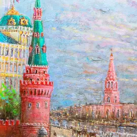 Авторская картина маслом "Остоженка"