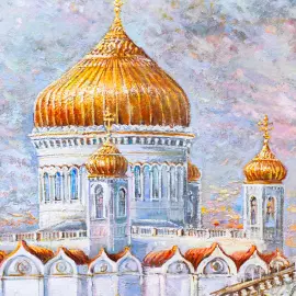 Авторская картина маслом "Остоженка"