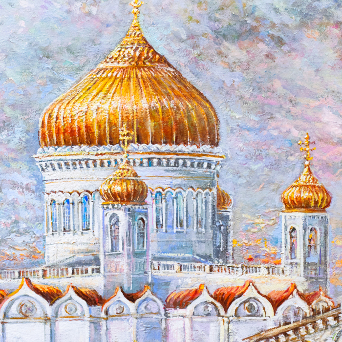 Авторская картина маслом "Остоженка"