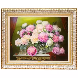 Авторская картина маслом "Пионы"