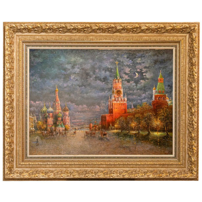 Авторская картина маслом "Ночной Кремль"