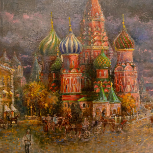 Авторская картина маслом "Ночной Кремль"