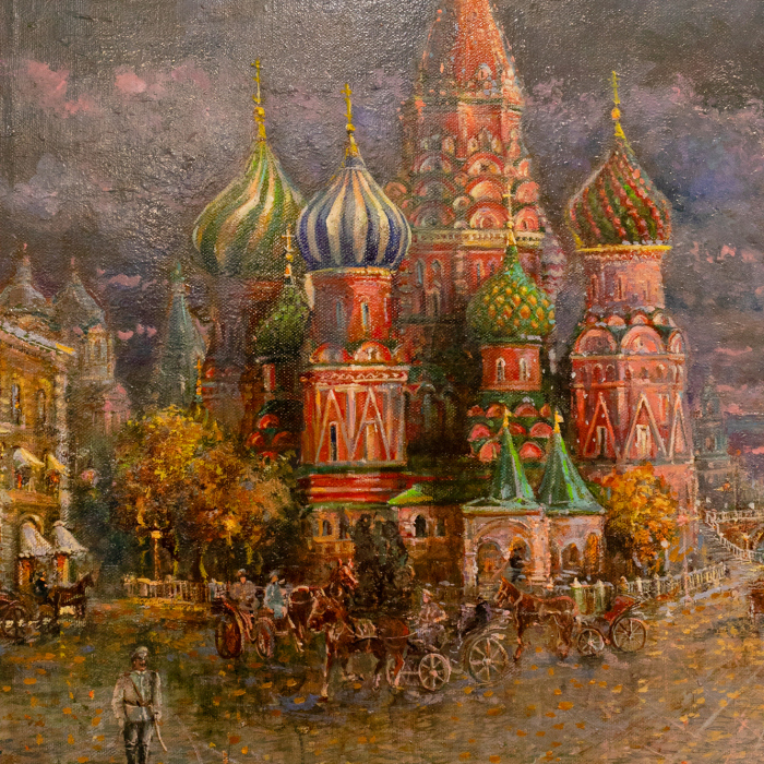 Авторская картина маслом "Ночной Кремль"