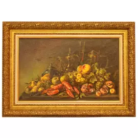 Авторская картина маслом "Натюрморт с фруктами"