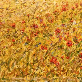 Авторская картина маслом "Маки"