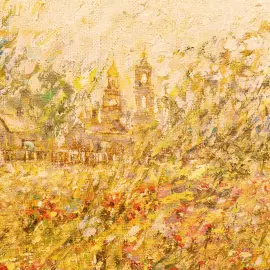 Авторская картина маслом "Маки"