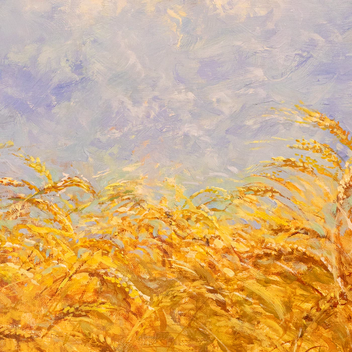 The author's oil painting "Abundance of bread. The Golden Impressionist