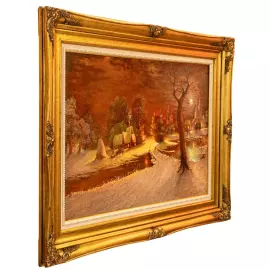 Oil painting "The Night before Christmas"