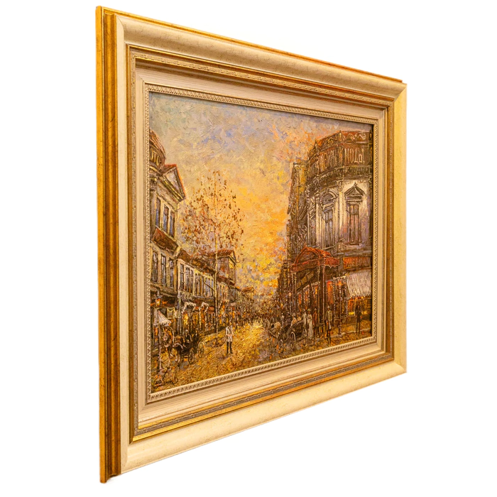 The author's oil painting "Petrovka Moscow"