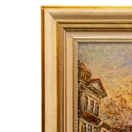 The author's oil painting "Petrovka Moscow"