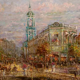 Авторская картина маслом "Замоскворечье"