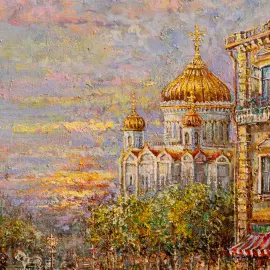 Авторская картина маслом "Замоскворечье"