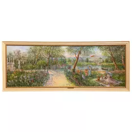 The author's oil painting "Ostankino Pond"