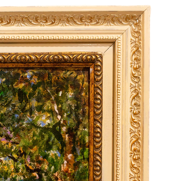 The author's oil painting "Ostankino Pond"