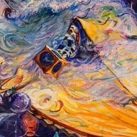 The author's oil painting "The Universe"