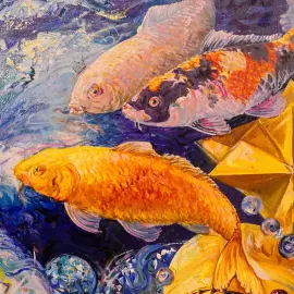 The author's oil painting "The Universe"