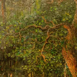 Author's oil painting "Forest Lake"