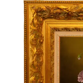 The author's oil painting "Peonies"