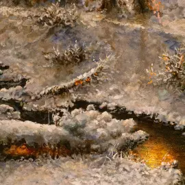 Author's oil painting "Winter Creek"