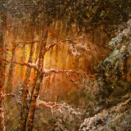 Author's oil painting "Winter Creek"