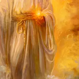 Author's oil painting "I am the light of the world"