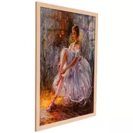 The author's oil painting "Ballerina in the dressing room"