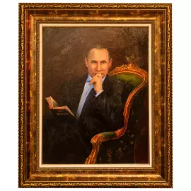 The author's oil painting "President of the Russian Federation V.V. Putin"