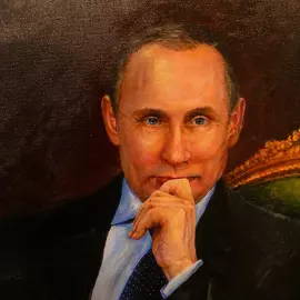 The author's oil painting "President of the Russian Federation V.V. Putin"