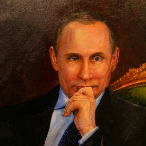 Авторская картина маслом "Президент РФ Путин В.В."