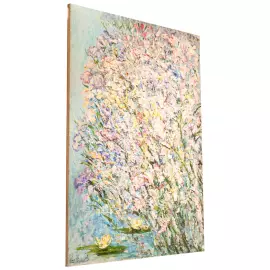 The author's oil painting "Irises. Contemporary art"